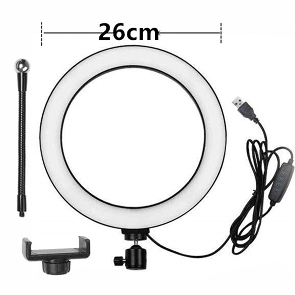 Illuminate Your Creativity with the Aluminum Alloy Live Tripod Ring Light