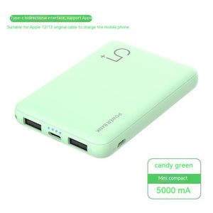 Unleash the Power of Portability with the 5000 MAh Compact Mini Portable Power Bank