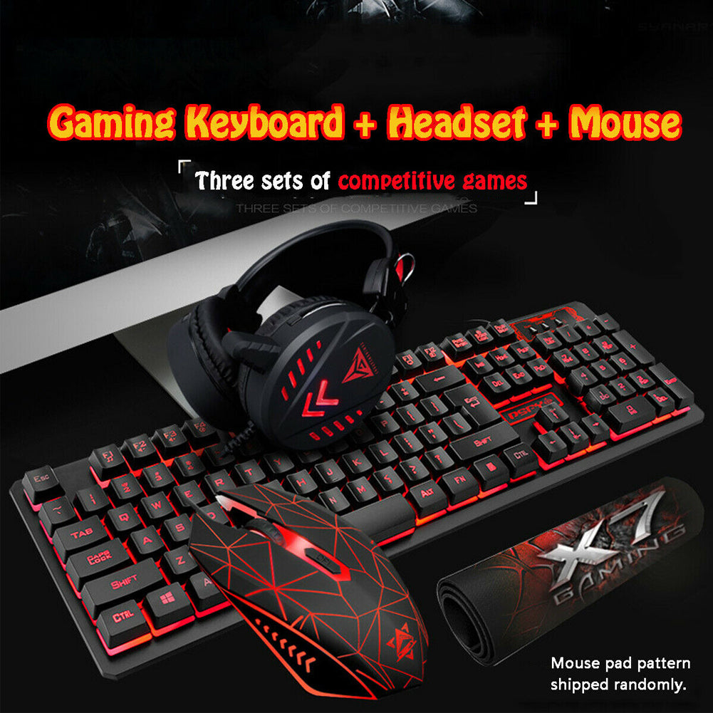 USB Wired luminous keyboard and mouse set