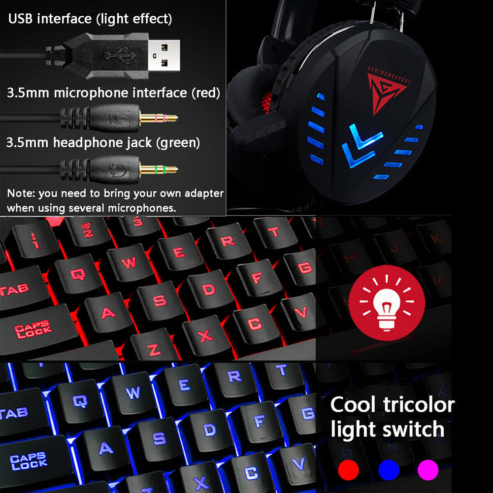 USB Wired luminous keyboard and mouse set