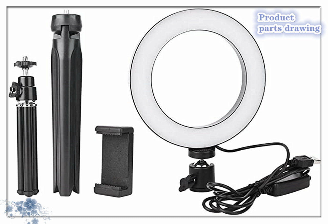 Compatible with Apple 360° rotatable ring light