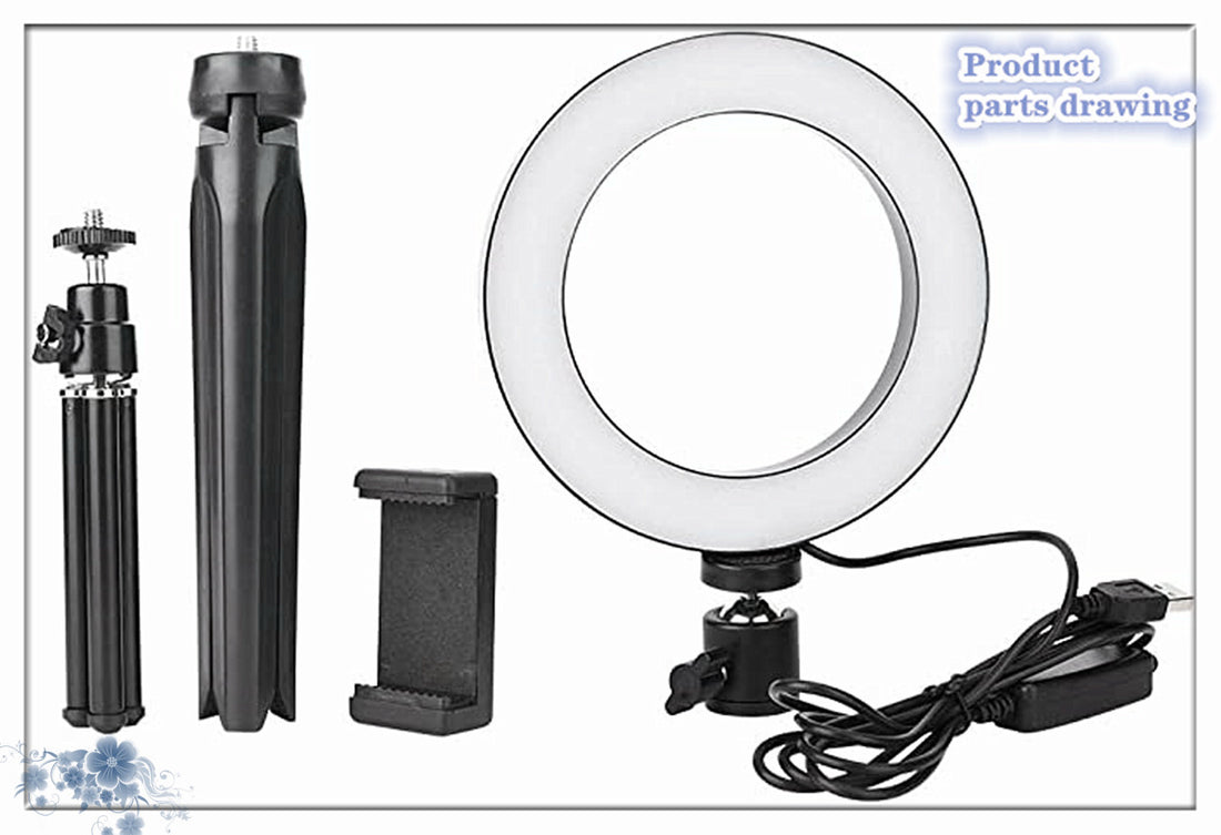 Compatible with Apple 360° rotatable ring light