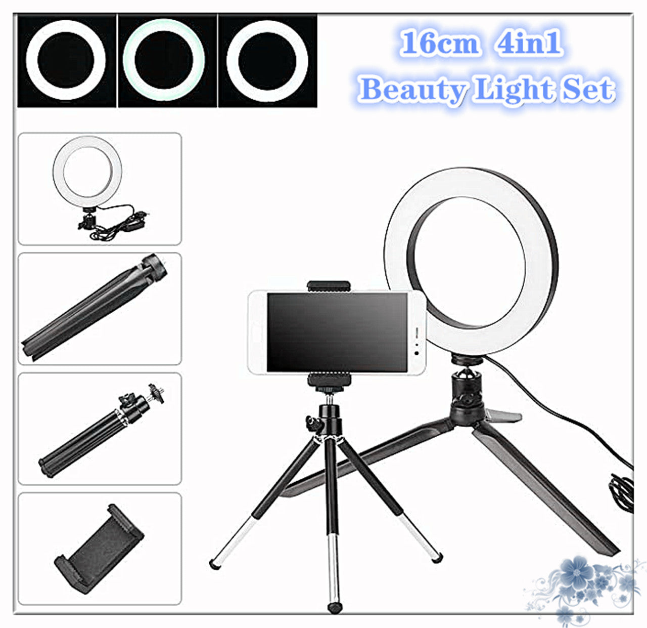 Compatible with Apple 360° rotatable ring light