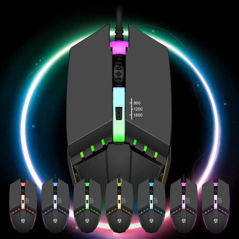 Wired USB Glowing Computer Game Mouse