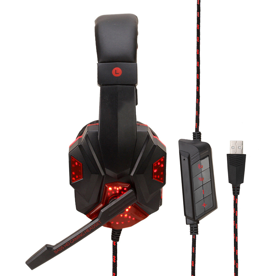 7.1 Wire-controlled Light-emitting Headphones