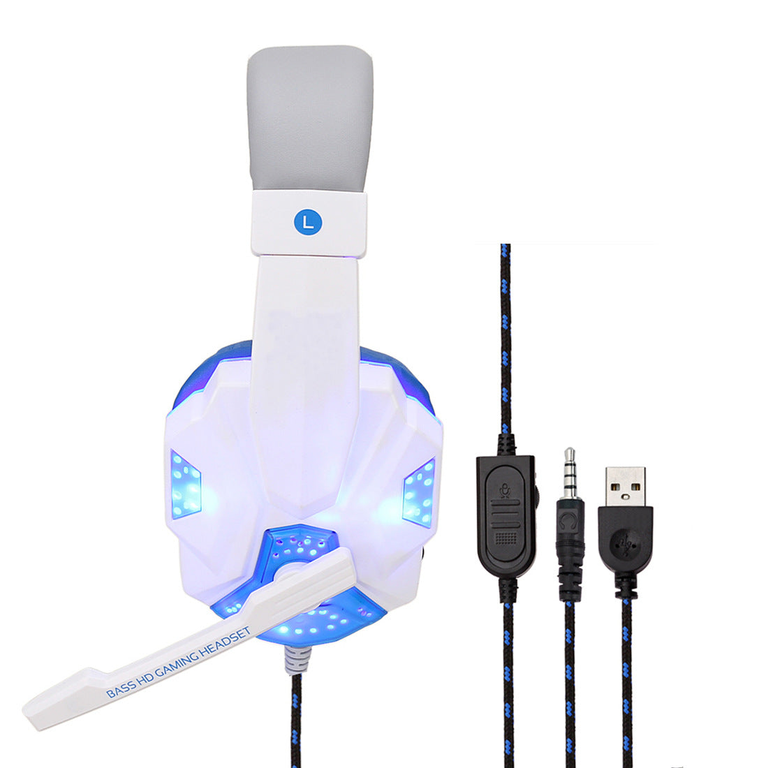 7.1 Wire-controlled Light-emitting Headphones