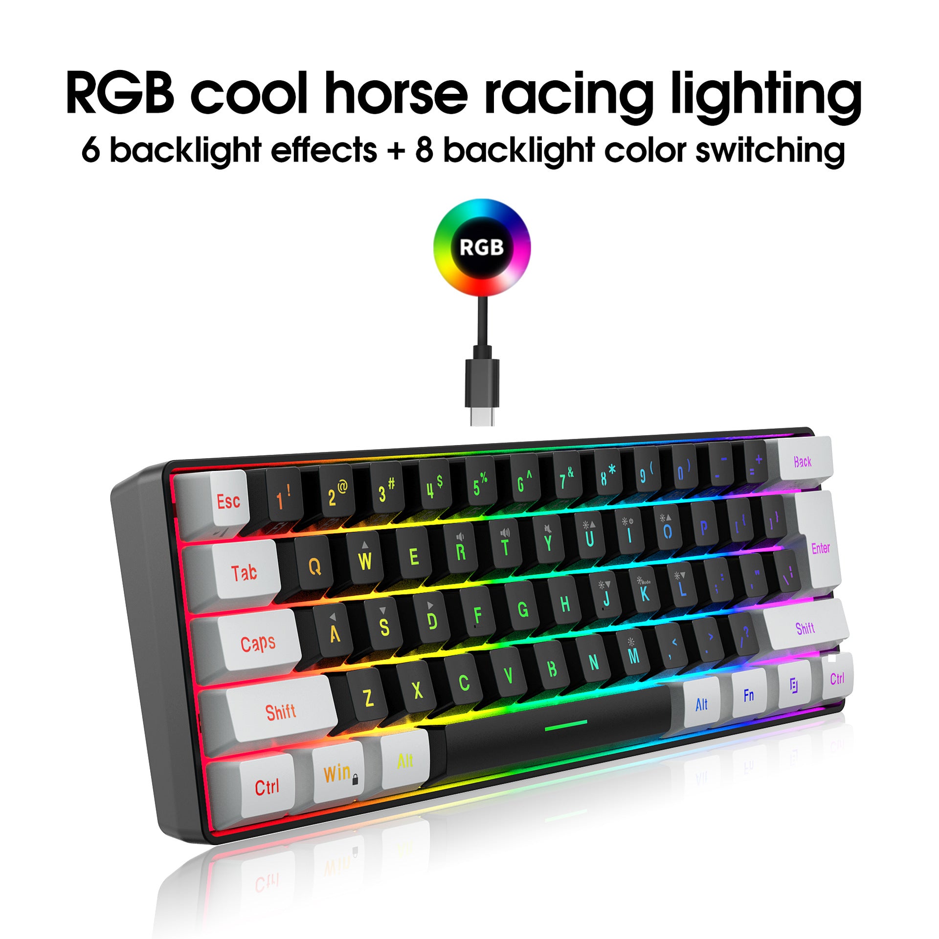 RGB Lighting Wired Gaming Membrane Keyboard