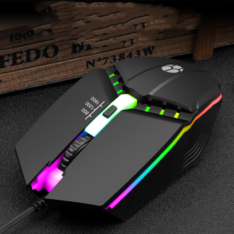 Wired USB Glowing Computer Game Mouse