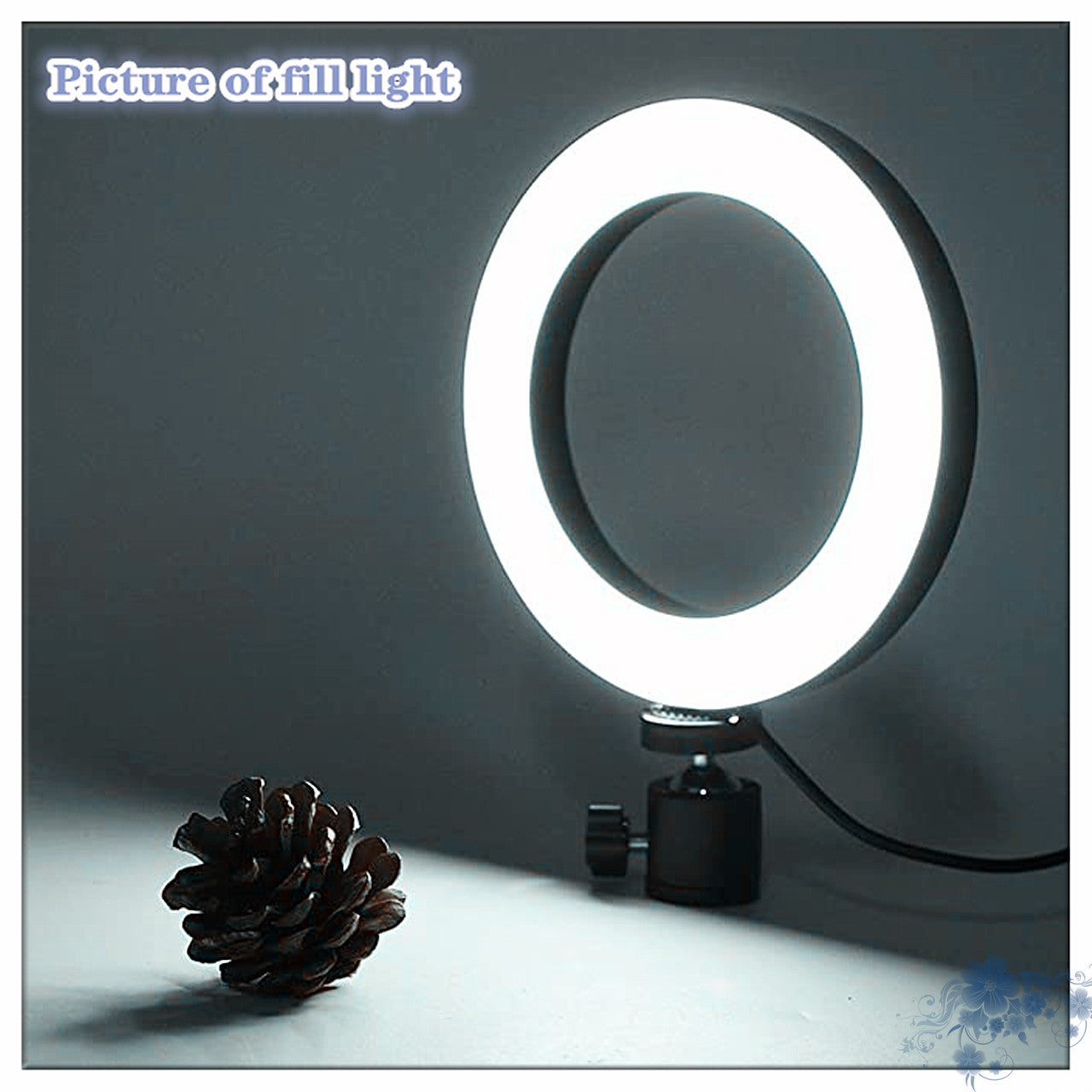 Compatible with Apple 360° rotatable ring light