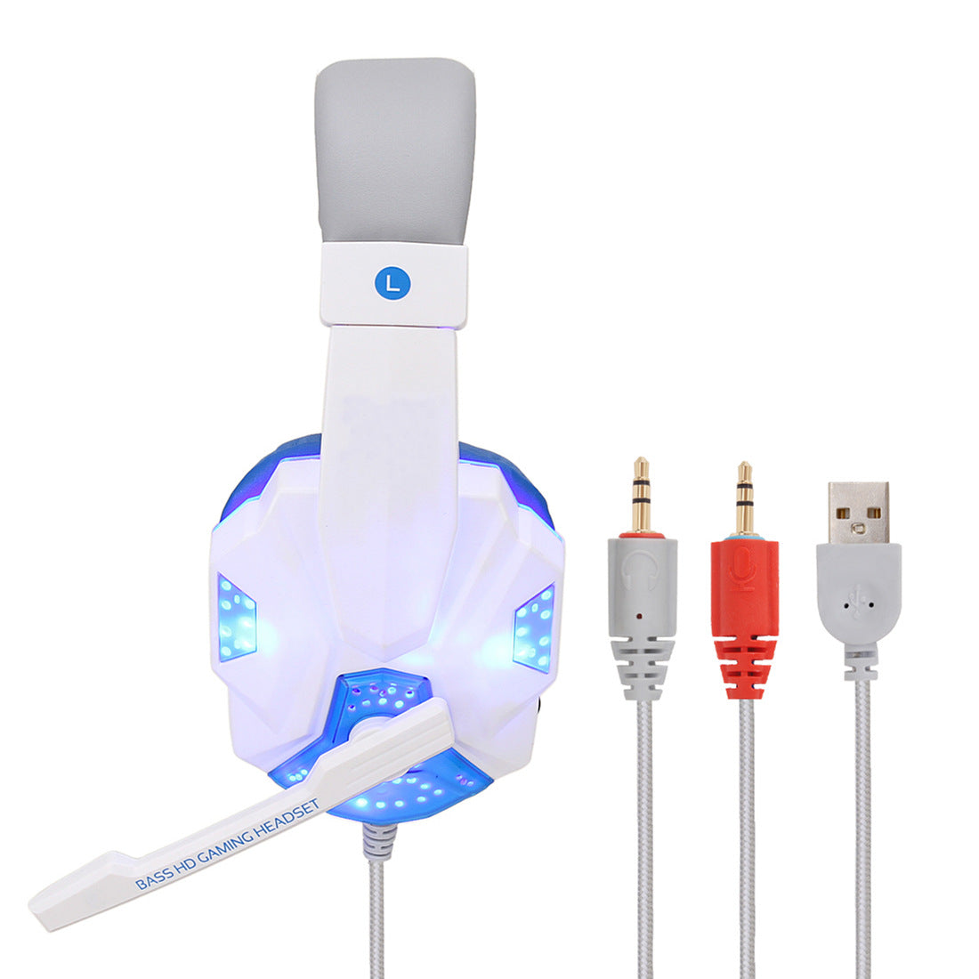 7.1 Wire-controlled Light-emitting Headphones