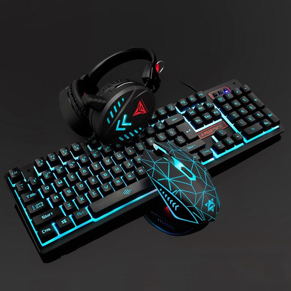 USB Wired luminous keyboard and mouse set