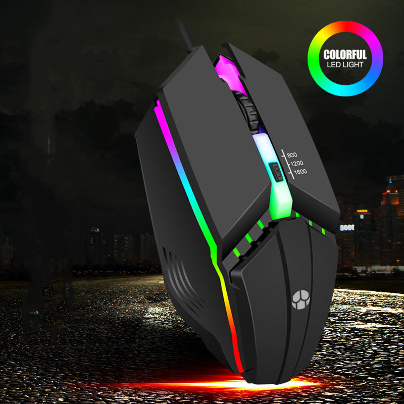 Wired USB Glowing Computer Game Mouse