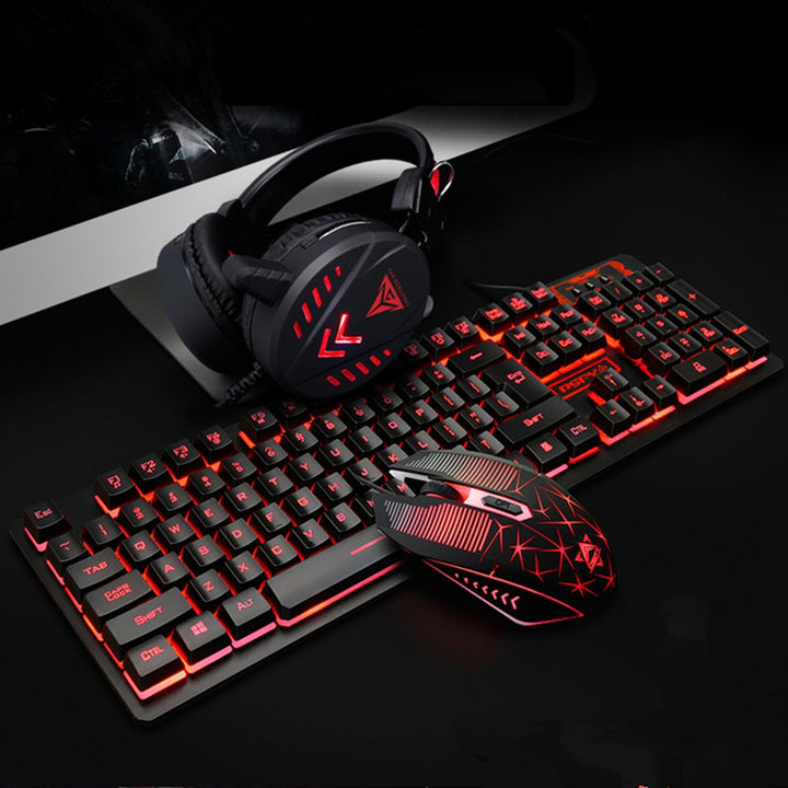USB Wired luminous keyboard and mouse set