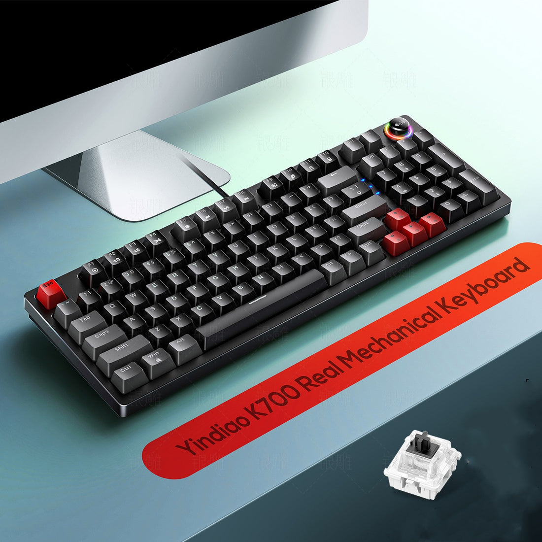 Silver Carving K700 Luminous Mechanical Keyboard