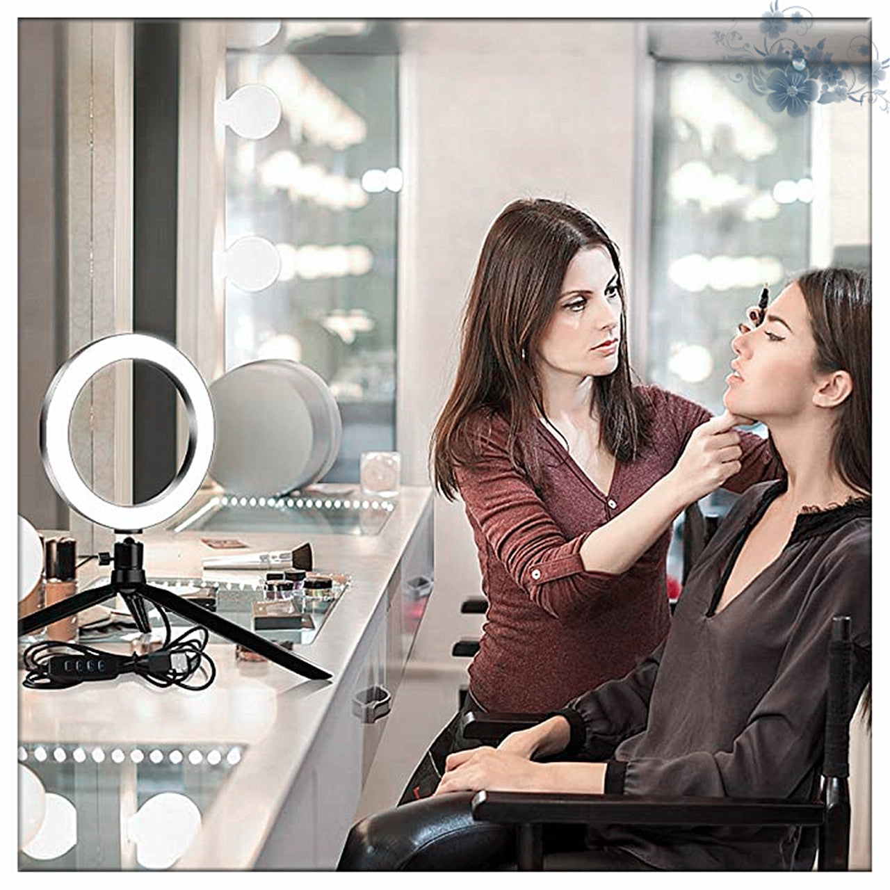 Compatible with Apple 360° rotatable ring light