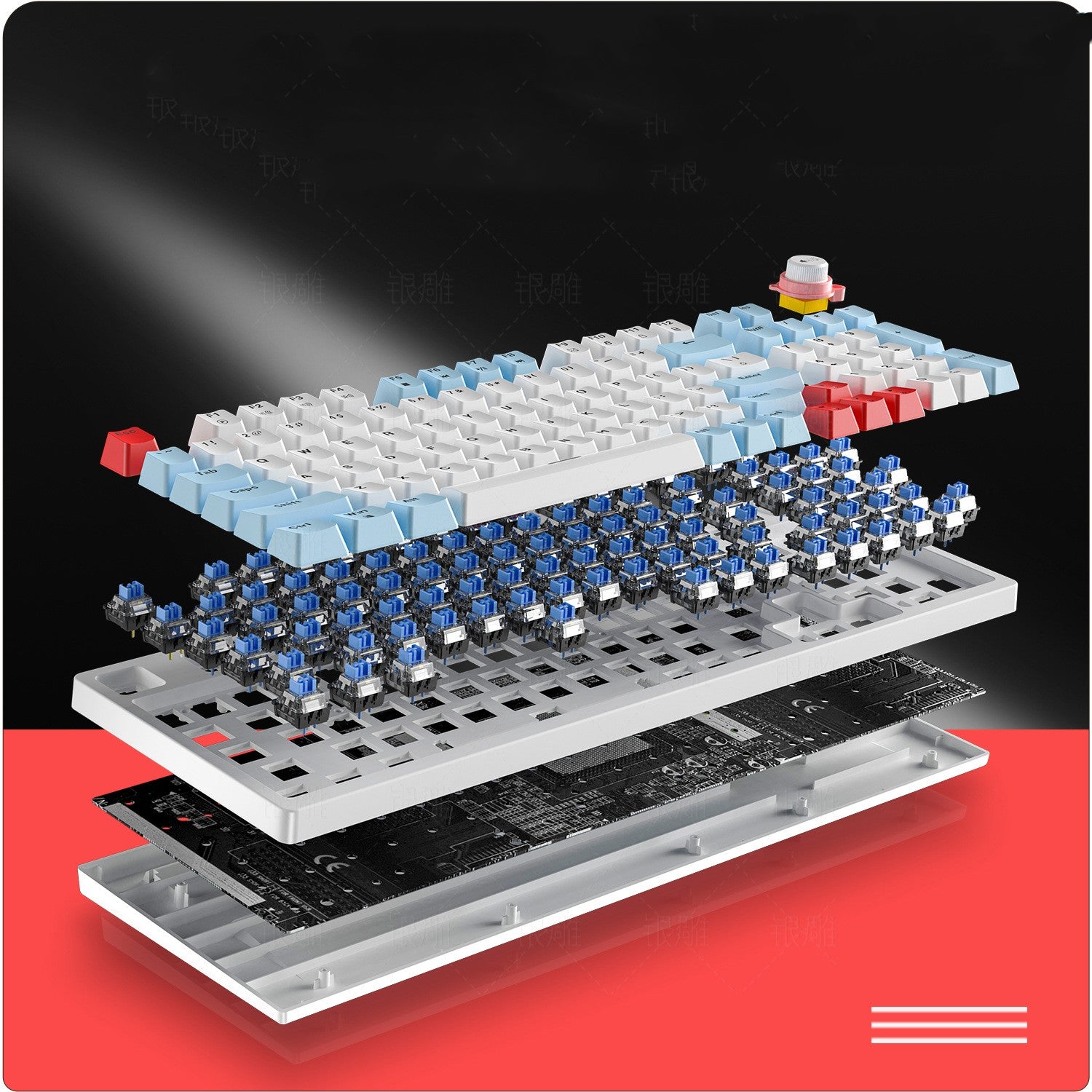 Silver Carving K700 Luminous Mechanical Keyboard