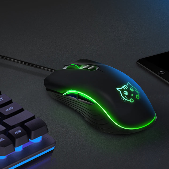 Cat Wired Gaming Electronic Sliding Mouse