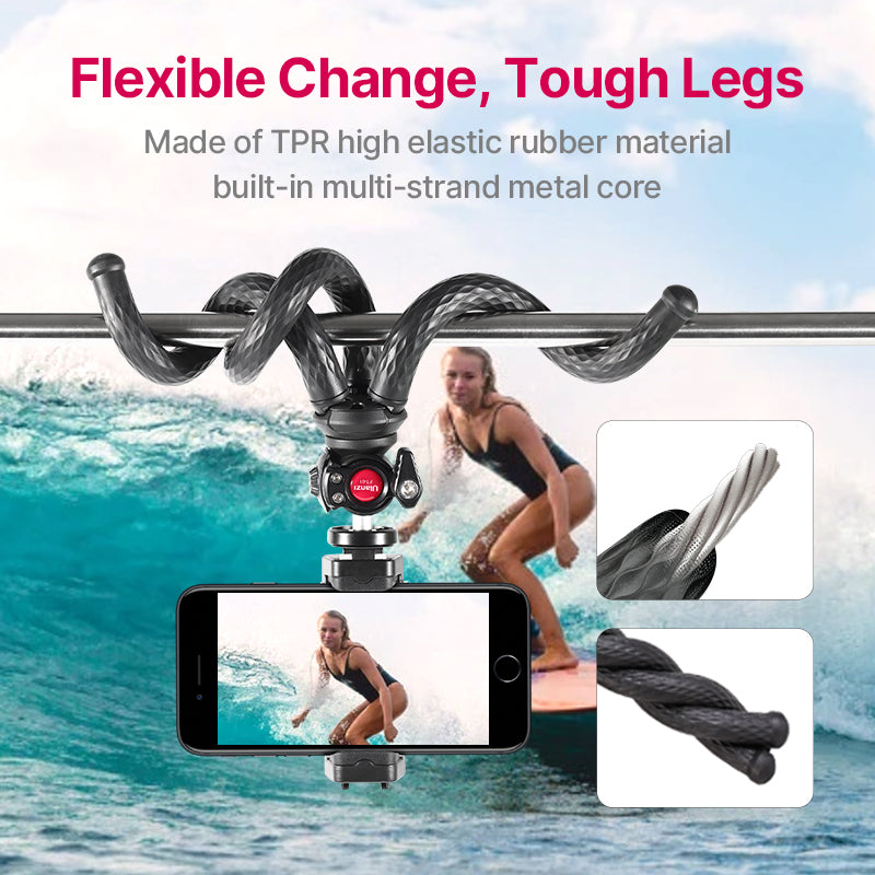 Black Octopus Clip Gimbal Tripod Set