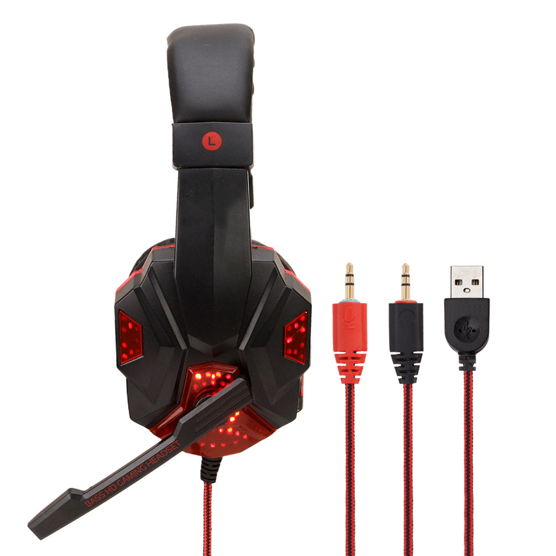 7.1 Wire-controlled Light-emitting Headphones